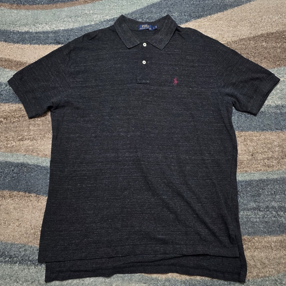 Polo Ralph Lauren Men’s Polo Shirt Size L Charcoal Gray Short Sleeve Classic Fit - Picture 2 of 8